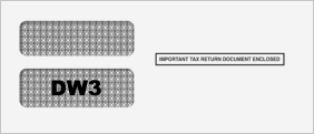 Double Window Envelope for 3-Up W-2 Forms (3 7/8 inch x 8 1/2 inch) (100 Envelopes)