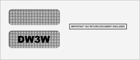 Double Window Envelope for 3-Up W-2 Forms (3 7/8 inch x 8 7/8 inch) (100 Envelopes)