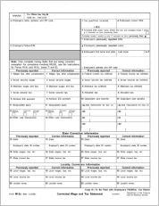 W-2C Correction Copy B for Employee Federal Return (50 Laser Cut Sheets)