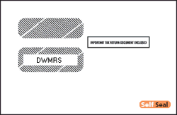 Double Window Self Seal Envelope for 2-Up 1098, 1099, 5498 Forms and COMPUTER DRAWN 1095-B, 1095-C, 1098-C (5 5/8 in x 9 in) (100 Envelopes)