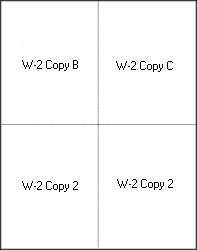 W-2 4-Up Blank with Backer Instructions (50 Laser Cut Sheets)