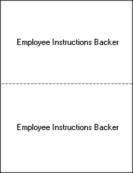 W-2 Blank 2-Up Forms with Employee Copy B/C Instructions (50 Laser Cut Sheets)