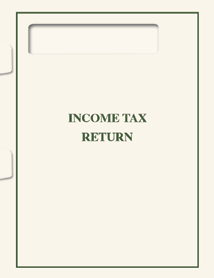 Side-Staple Ivory/Green Income Tax Return Folder with Pocket and Official 1040 Window (8 3/4 in x 11 3/8 in) (100 Folders)